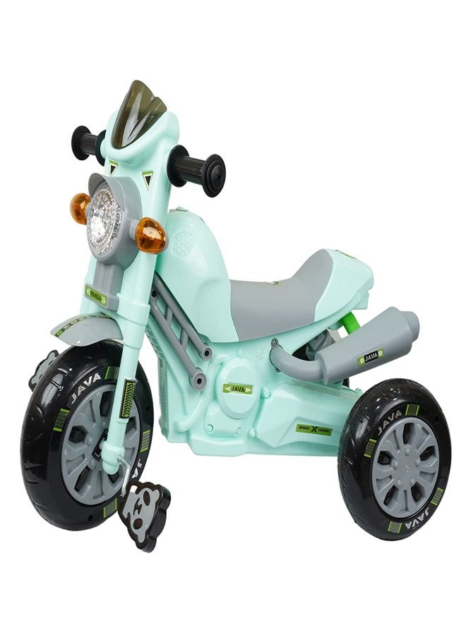 JoyRide Mini Bullet Scooter for Kids Plug & Play with Head Light Cushion Seat High Java Tricycle Smart Design Ride On Tricycle Sky Blue - Image 4